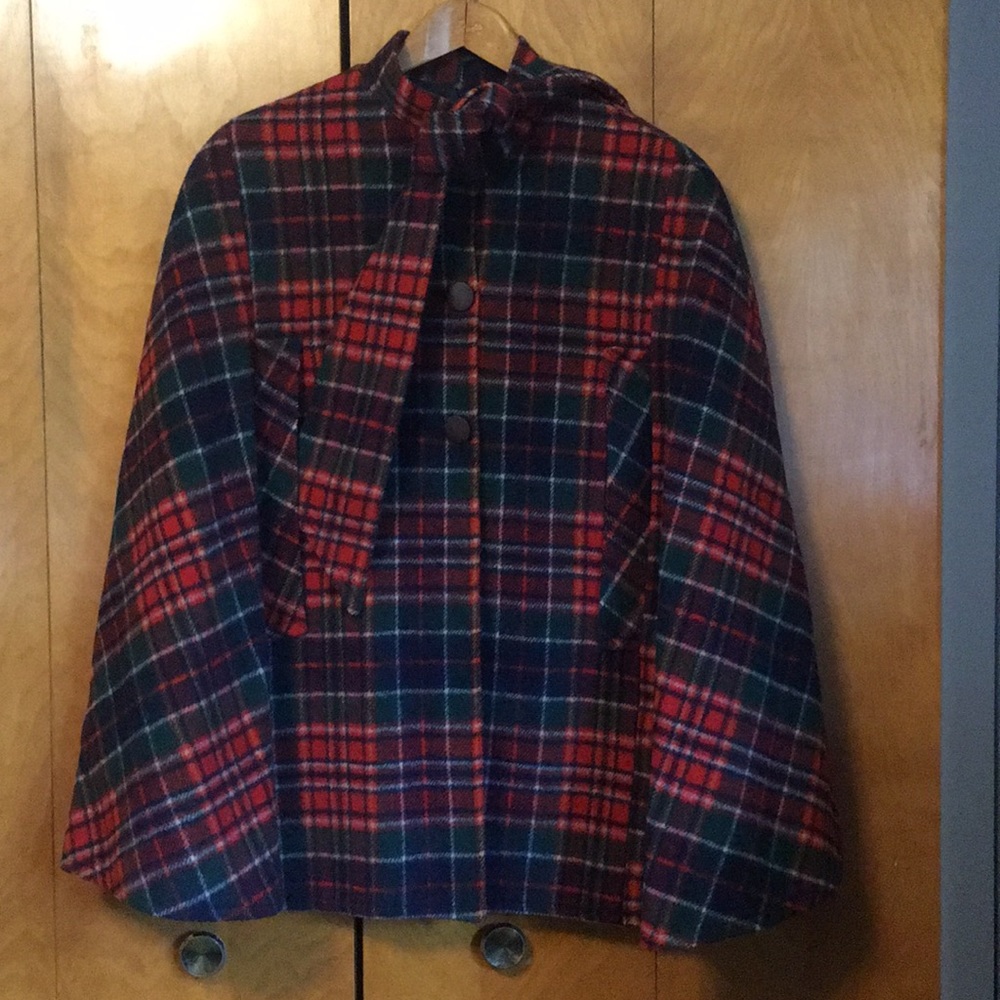 VINTAGE PLAID CAPE